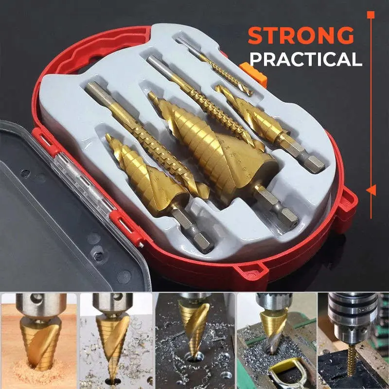 6PCS Multi-Size Step Drill Bit Set – All-in-One - Image 2